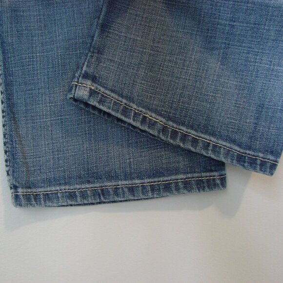Vintage Esprit Denim Cropped Jeans Mid Rise Wide Leg Embroidered Studs Size 10 - Picture 15 of 15